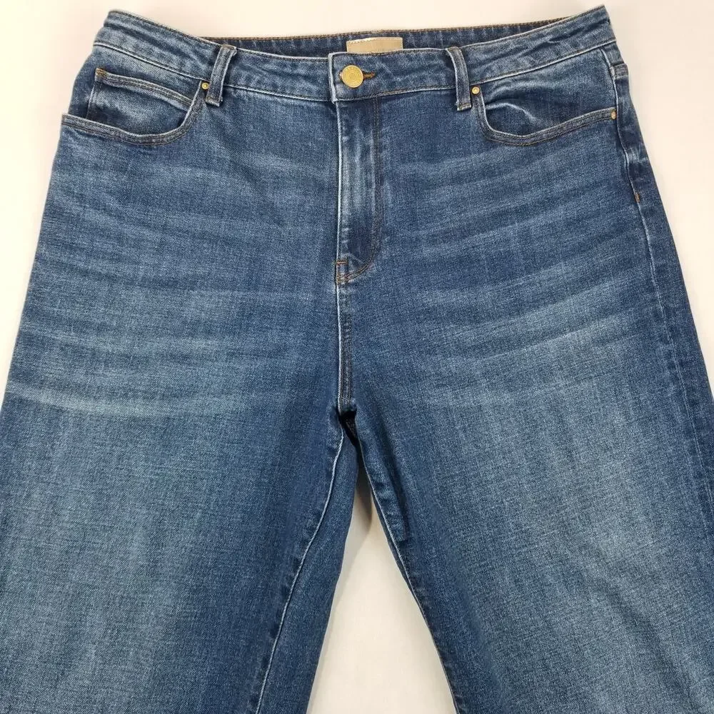 KUT From The Kloth Jeans Womens 16 Blue Sienna High Rise Wide Leg Cuffed - Picture 6 of 11